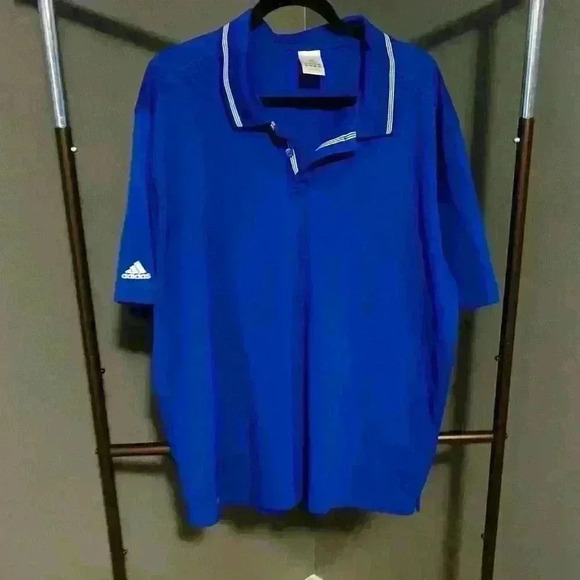 Adidas Men’s Royal Blue Polo great condition polyester size 2X - Picture 2 of 13